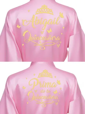 2 Batas quinceanera Pink with Gold