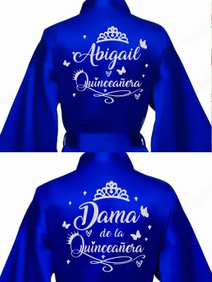 2 Batas quinceanera Royal blue with Silver