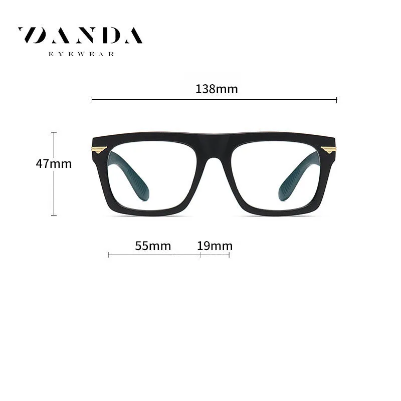 Anti-Blue Light Glasses Tr3394 New Retro Flat Glasses Trendy Myopia Square Glasses Frames