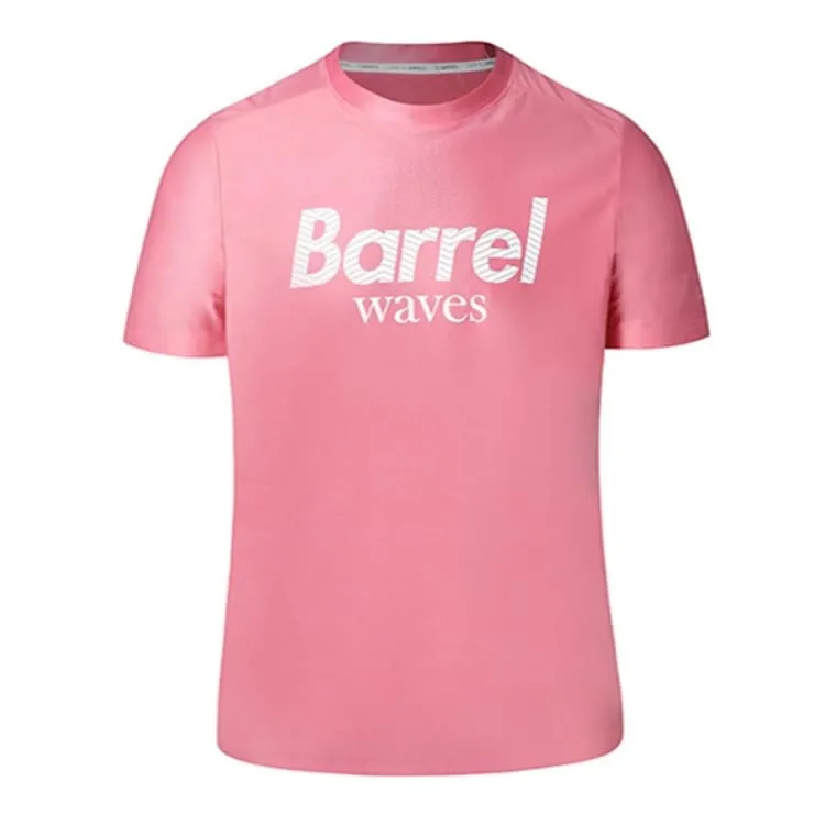 Barrel Mens Peak Short Sleeve Rashguard-ROSE PINK