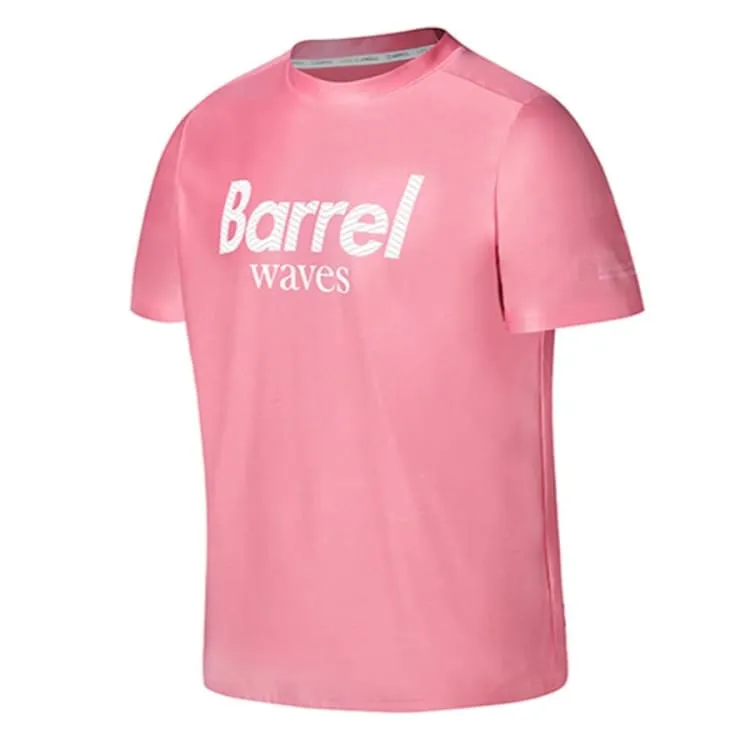 Barrel Mens Peak Short Sleeve Rashguard-ROSE PINK