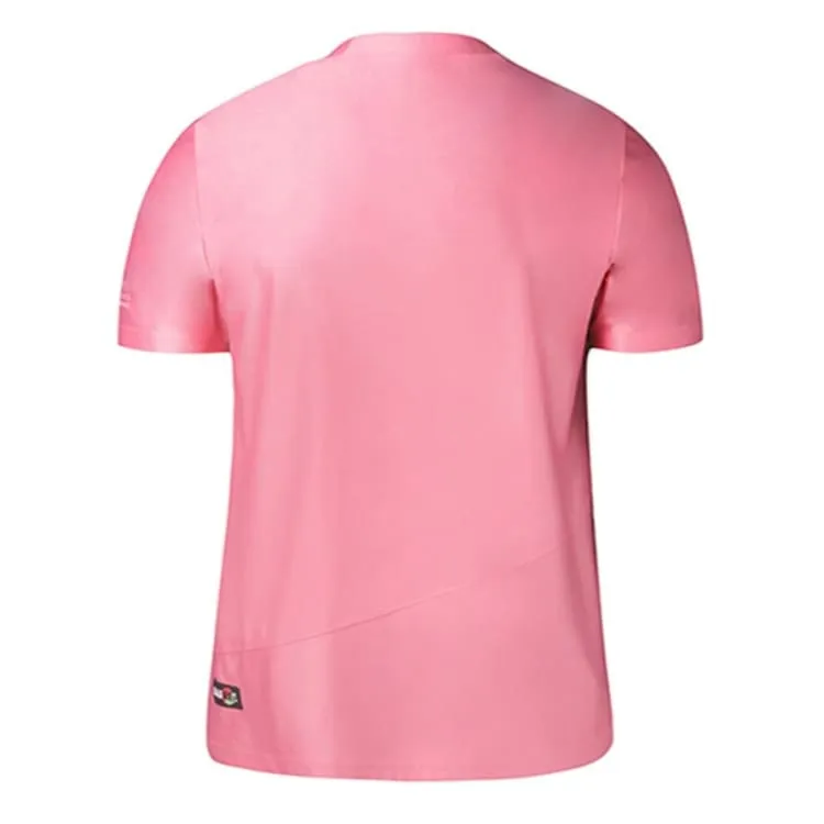 Barrel Mens Peak Short Sleeve Rashguard-ROSE PINK