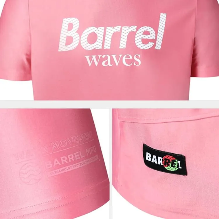 Barrel Mens Peak Short Sleeve Rashguard-ROSE PINK