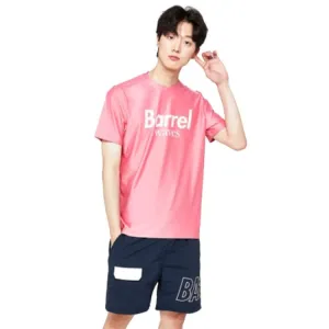 Barrel Mens Peak Short Sleeve Rashguard-ROSE PINK