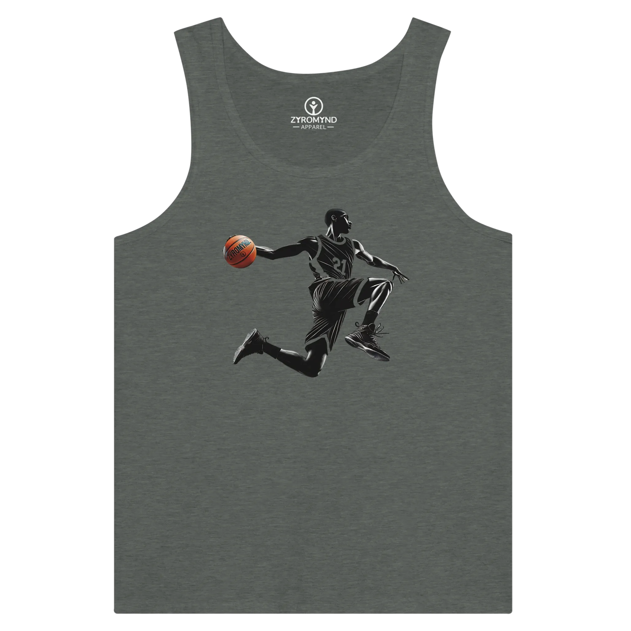 Basketball Player Mid-Air - Premium Unisex Tank Top