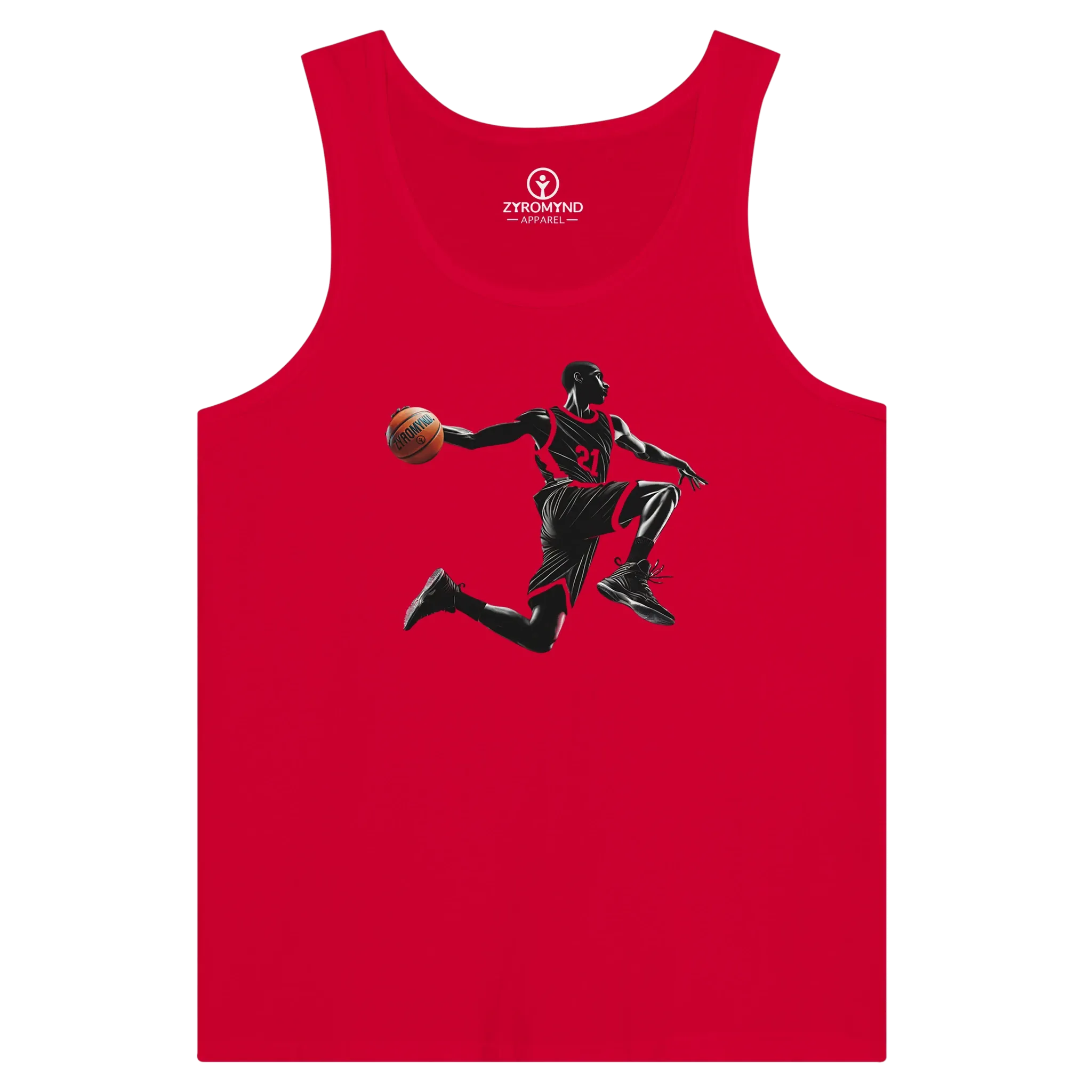 Basketball Player Mid-Air - Premium Unisex Tank Top