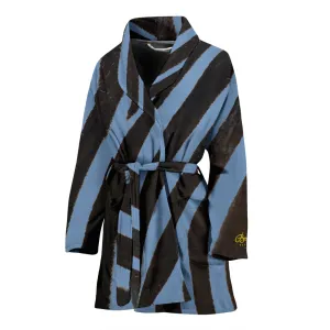 Blue Zebra Bath Robe - Women