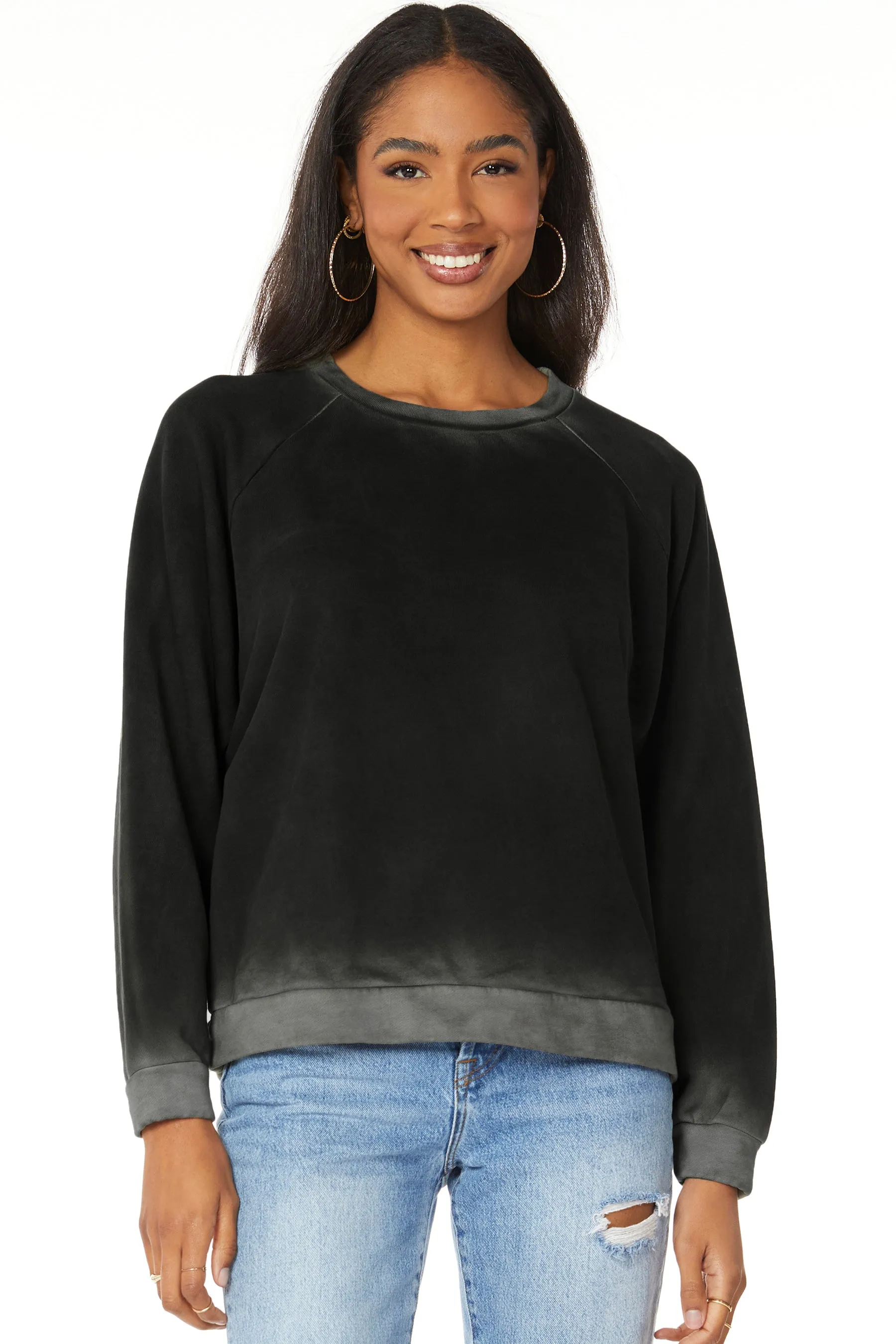 Bobi Long Sleeve Raglan Sweatshirt