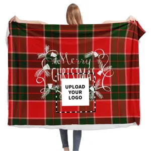 branded client gifts, business gifts ideas Custom Flannel Fleece Blankets Warm Blanket Throw Blankets Fit Best Gift For Christmas,PR281-23023001