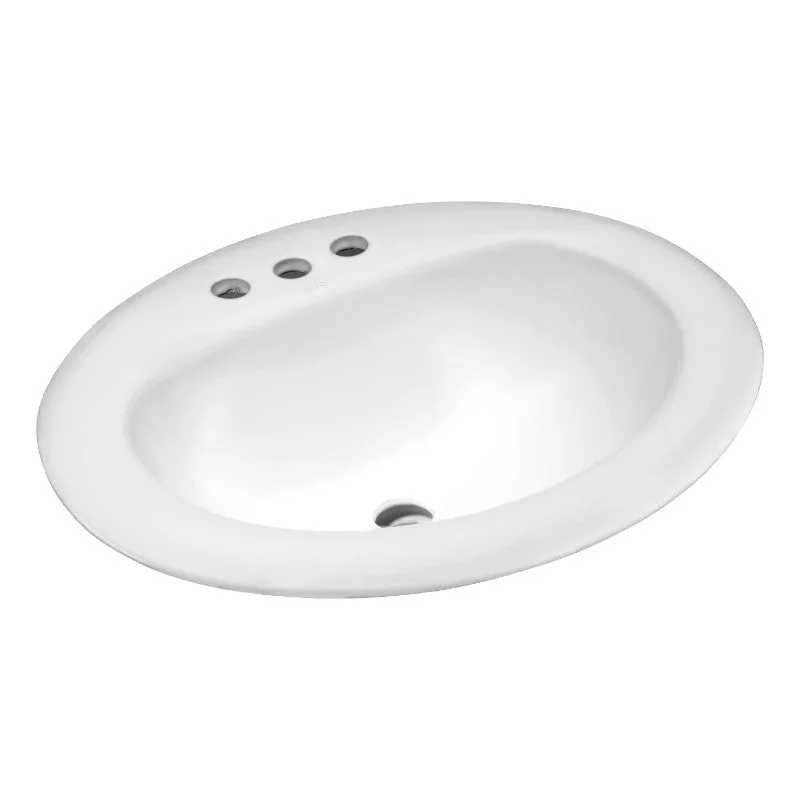 Cadenza 20.5" Drop-In Bathroom Sink in White