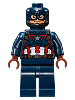 Captain America, Dark Blue Suit, Reddish Brown Hands, Mask