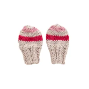 Checks Baby Mittens Pink