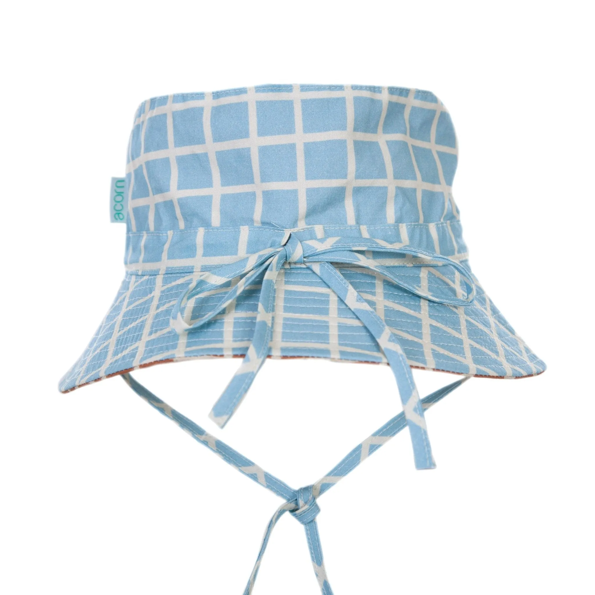 Checks Reversible Wide Brim Bucket Hat