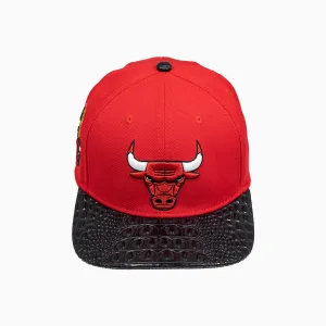 Chicago Bulls NBA Hat With Leather Visor