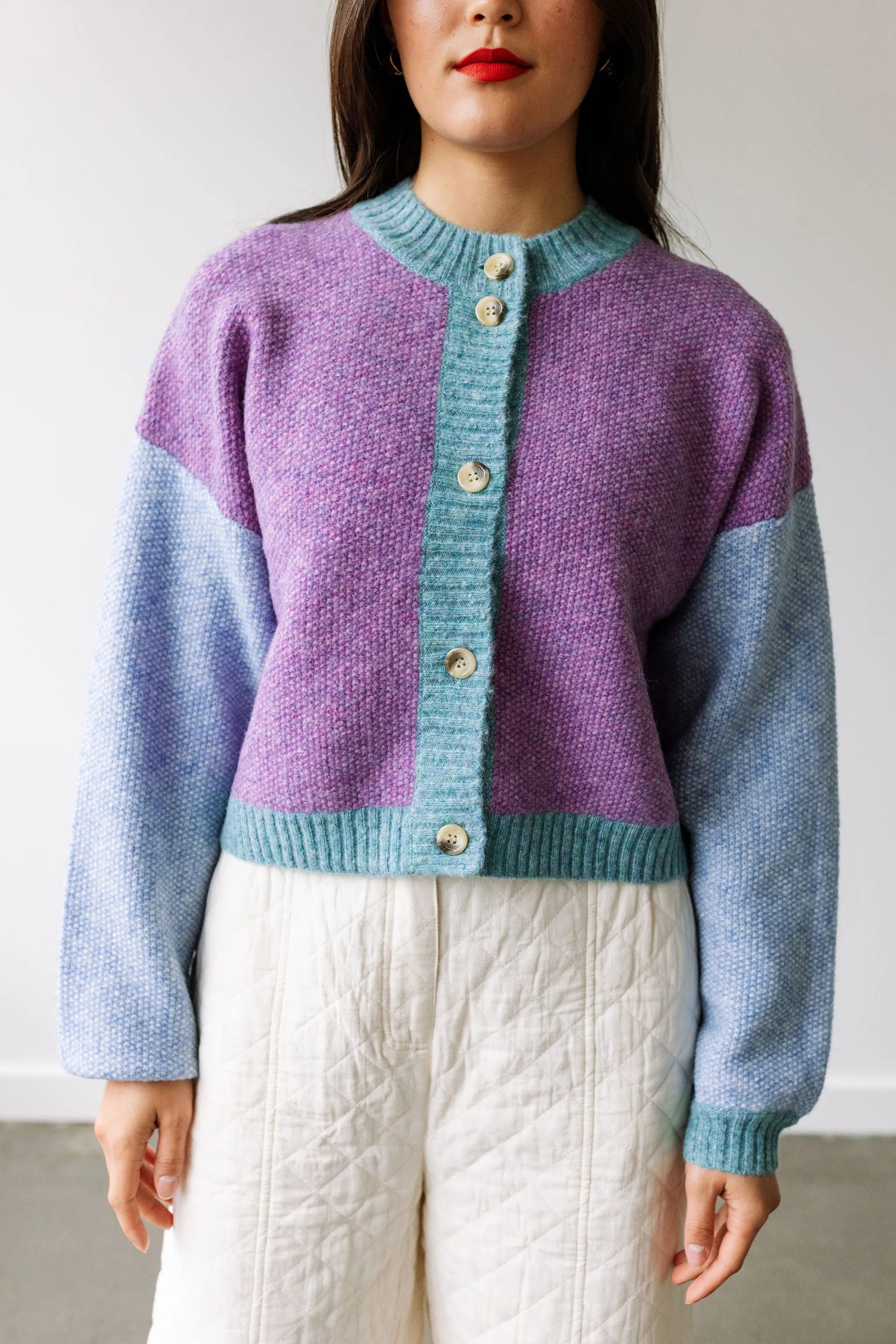 Color mixed Cardigan - Multicolor