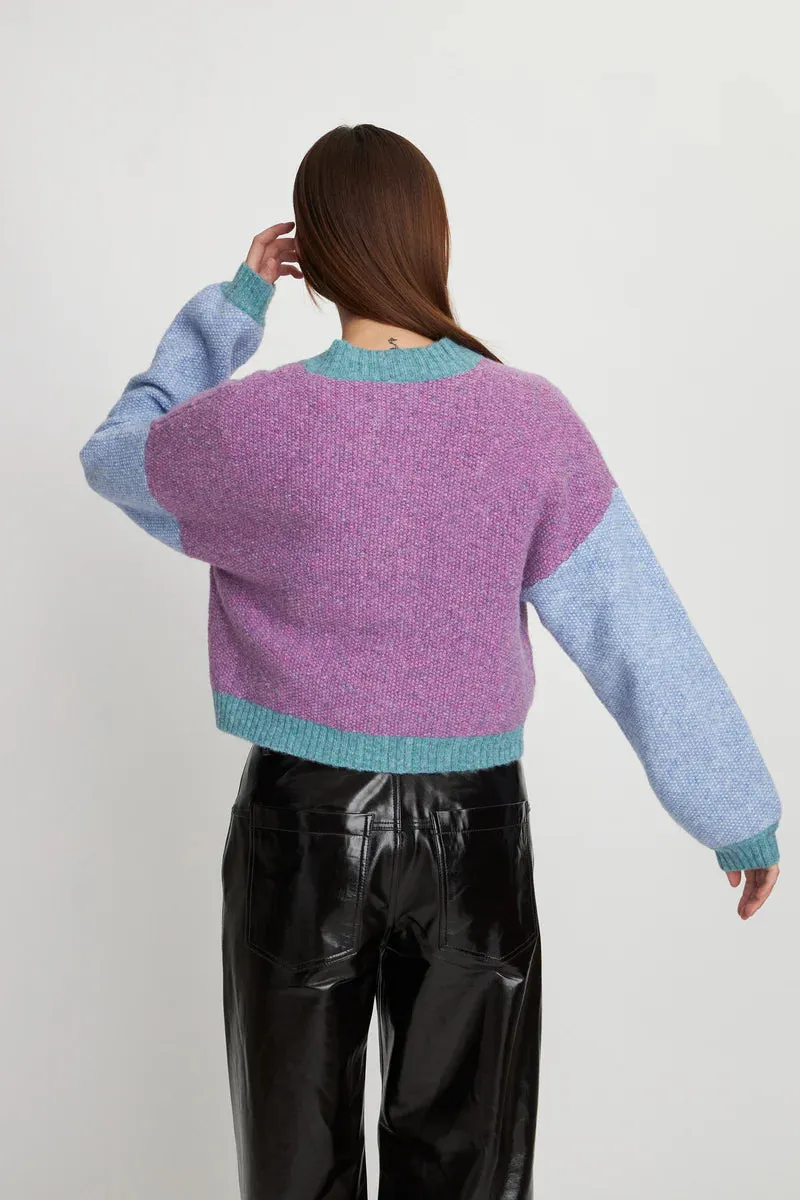 Color mixed Cardigan - Multicolor