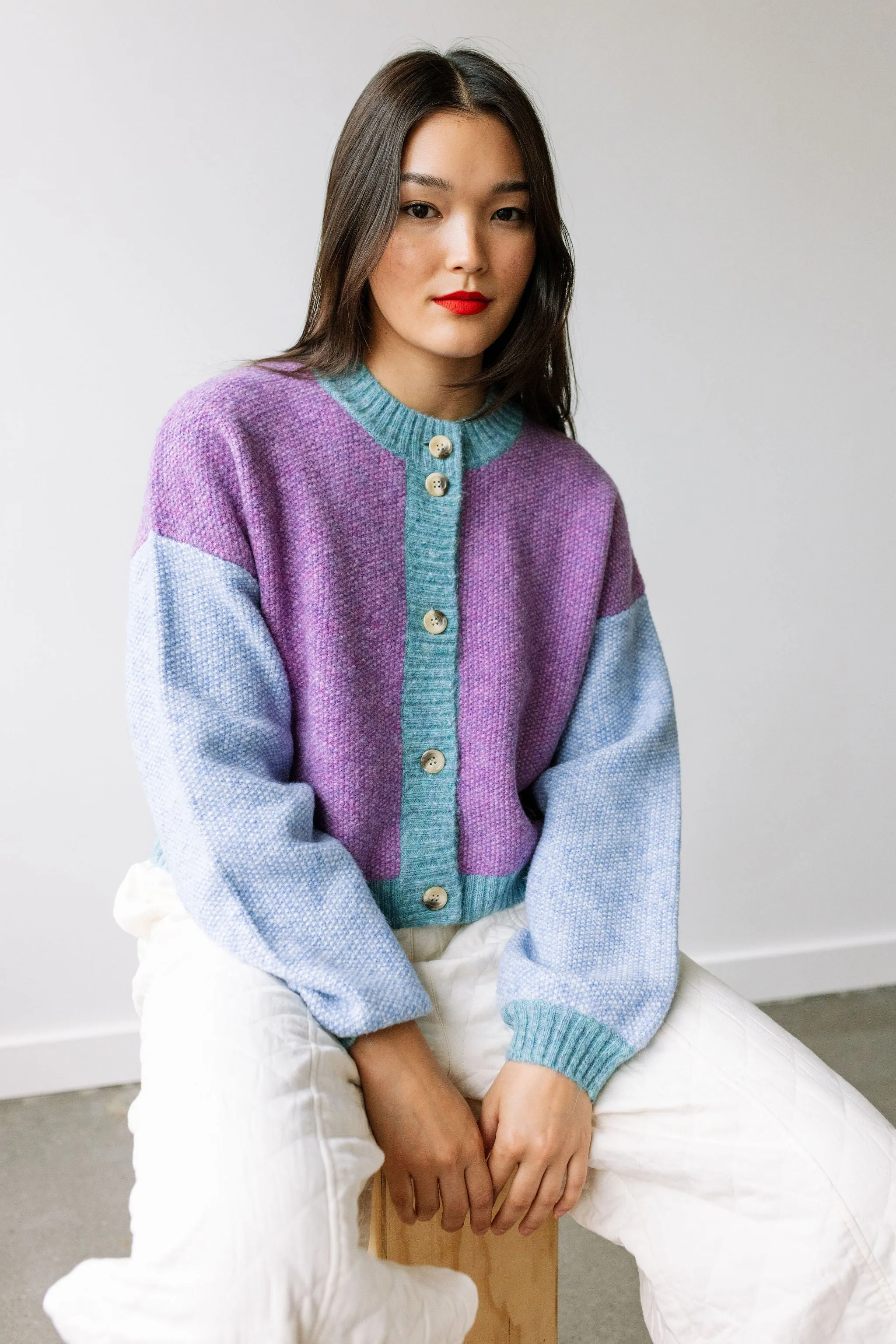 Color mixed Cardigan - Multicolor