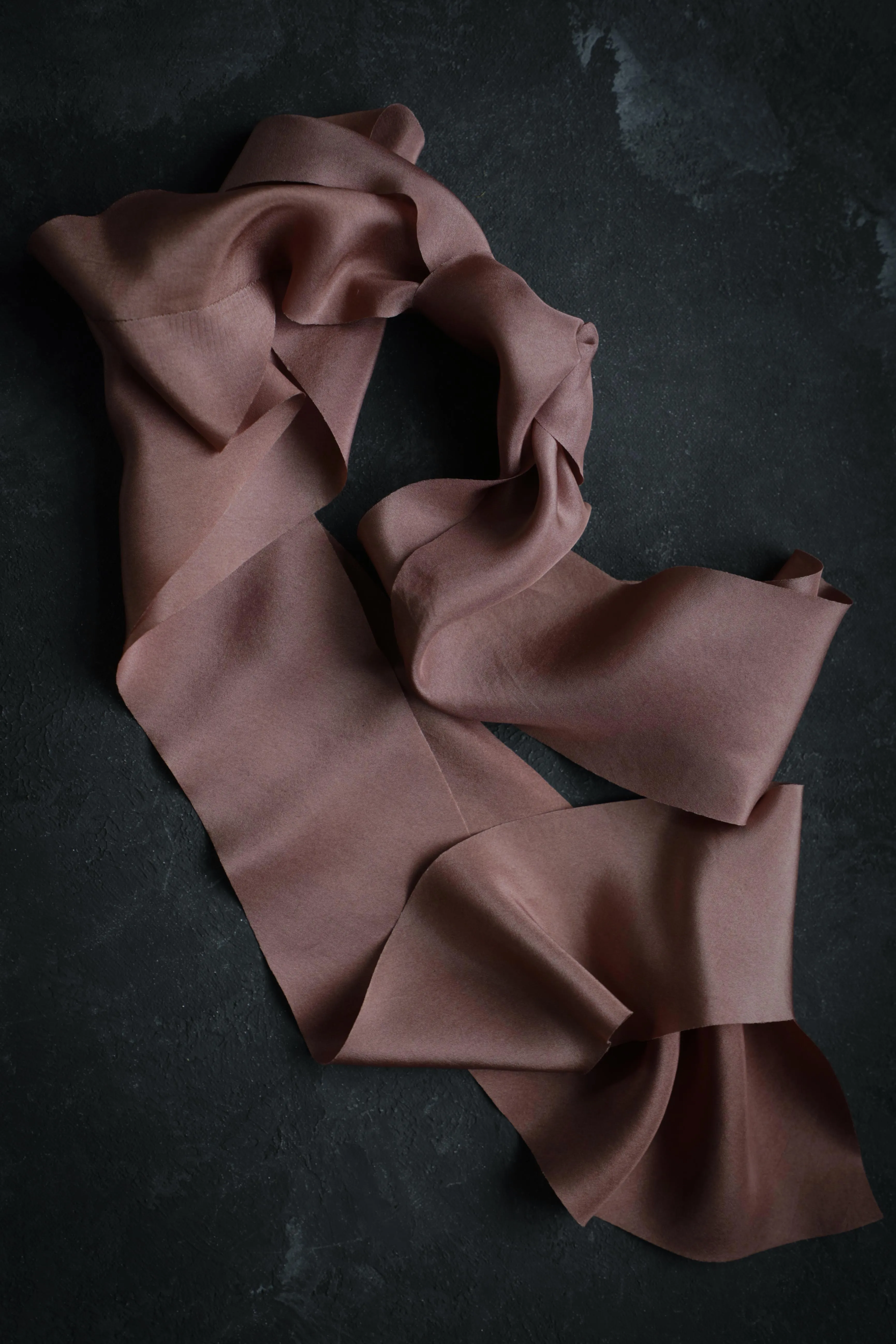 Copper Rose Organic Silk Ribbon