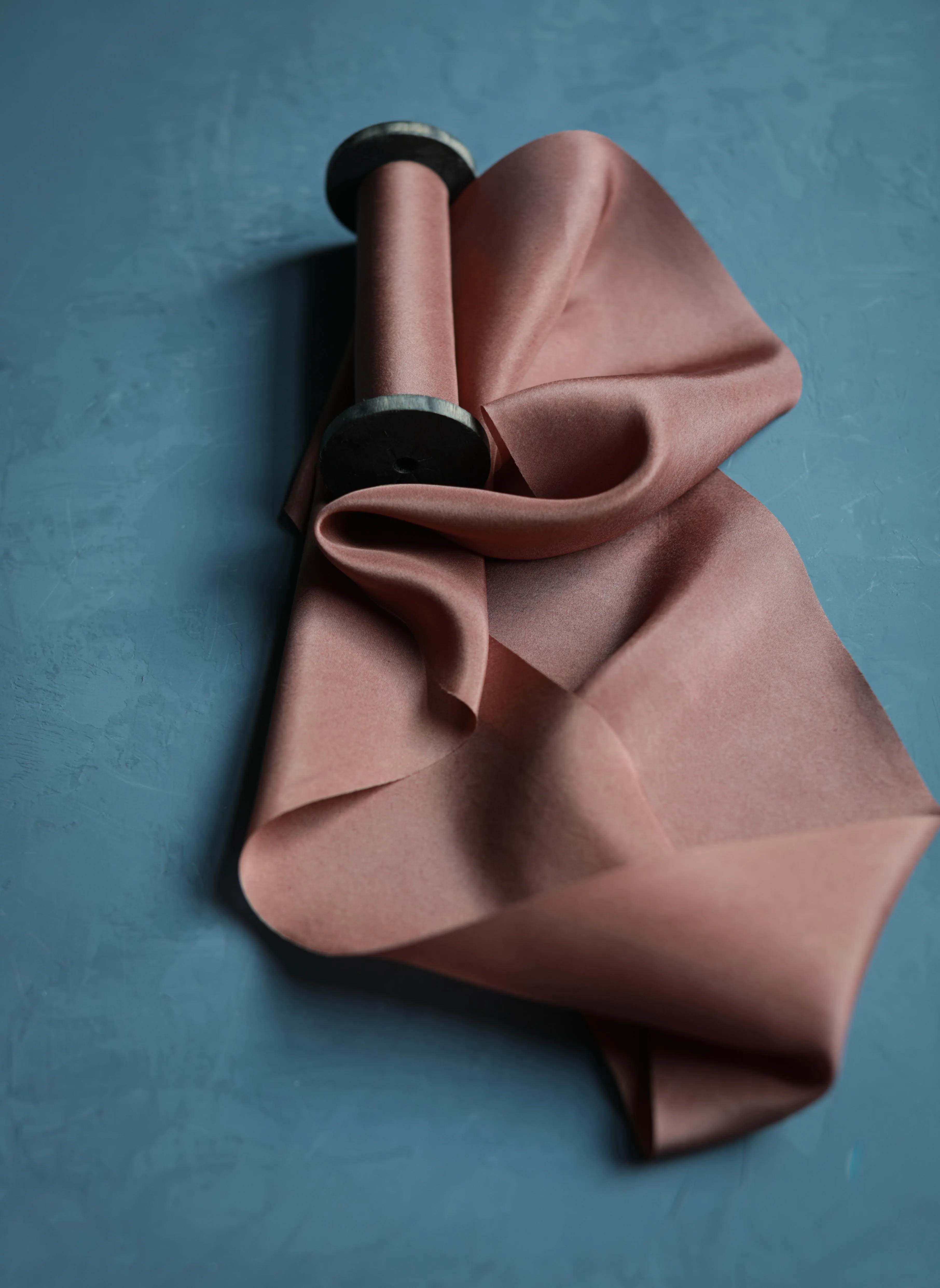 Copper Rose Organic Silk Ribbon