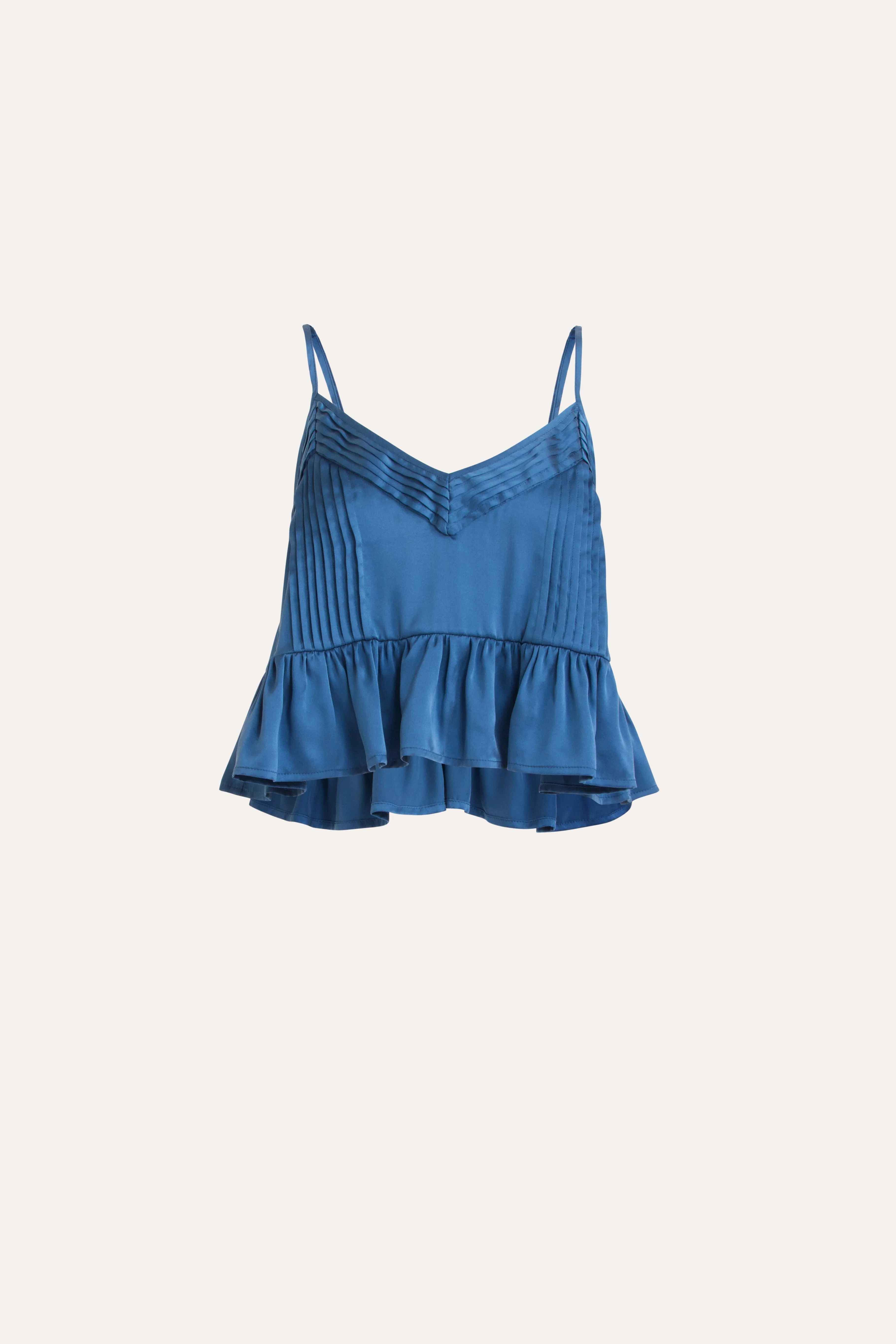 Dell Washed Silk Pleated Cami