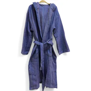 Diamond Design Turkish Towel Pestemal Bathrobe - Hooded & Unisex