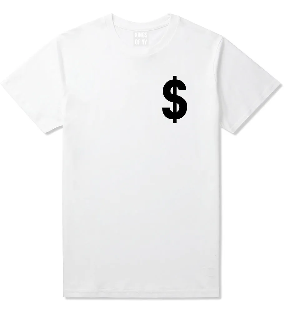 Dollar Sign Simple Chest Mens T-Shirt