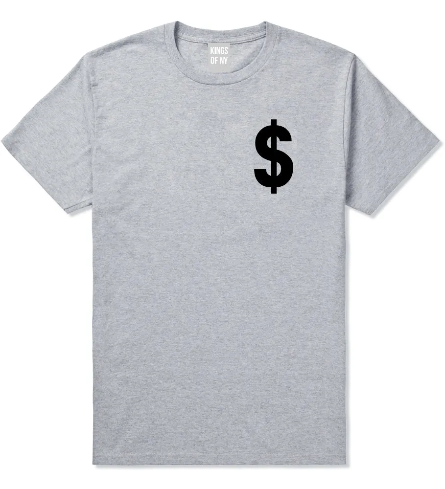 Dollar Sign Simple Chest Mens T-Shirt