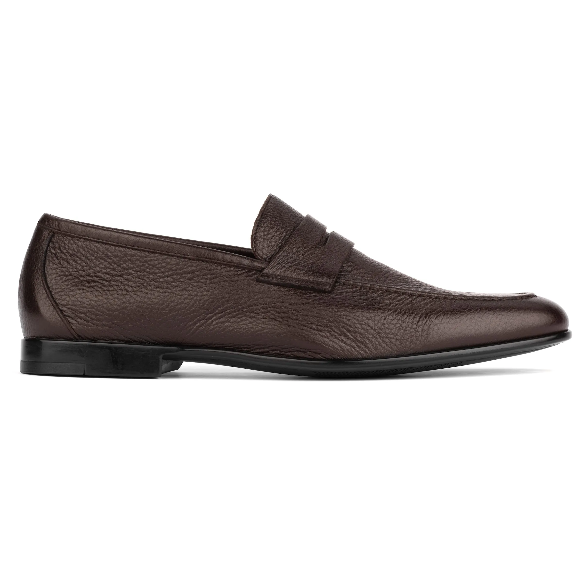 Stylish Dunmore Dark Brown Deerskin Slip On Shoes