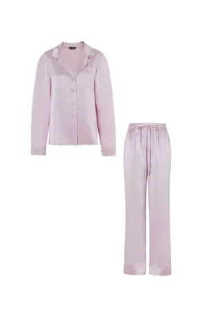 Dusty Nude Pink Silk Pyjama Set