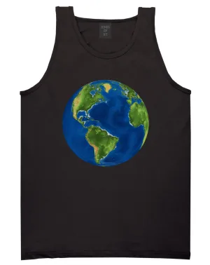 Earth Globe Mens Tank Top Shirt