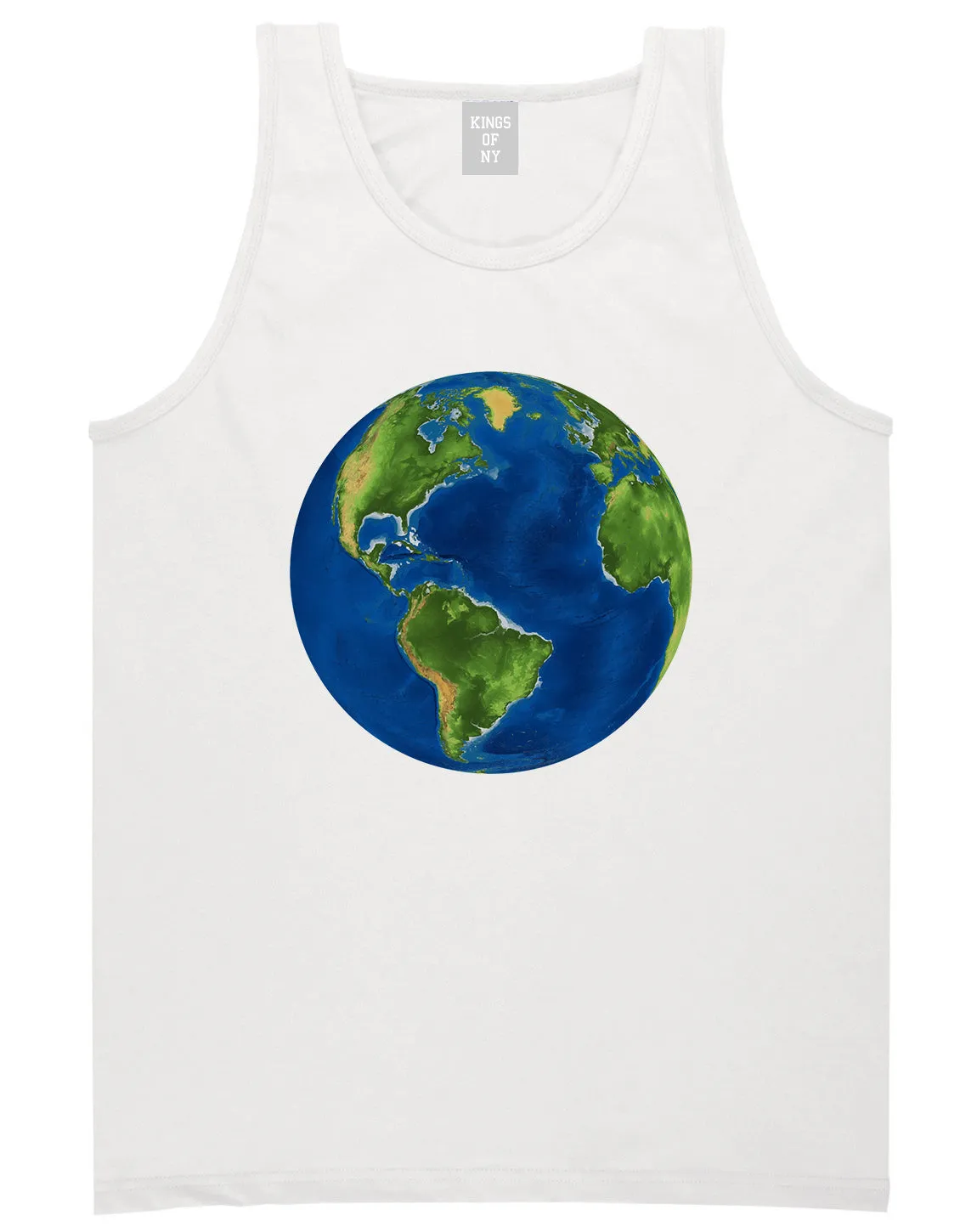 Earth Globe Mens Tank Top Shirt