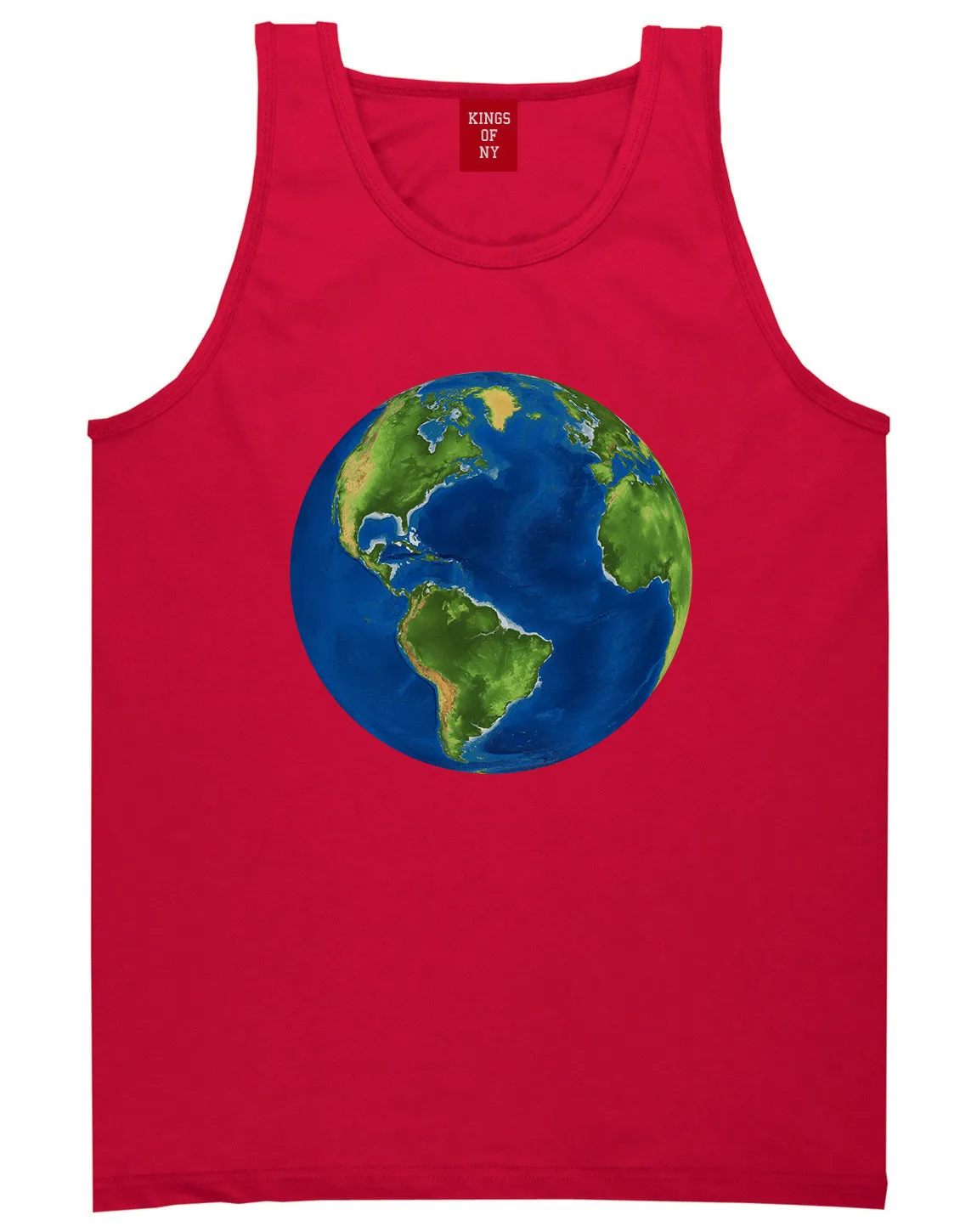 Earth Globe Mens Tank Top Shirt