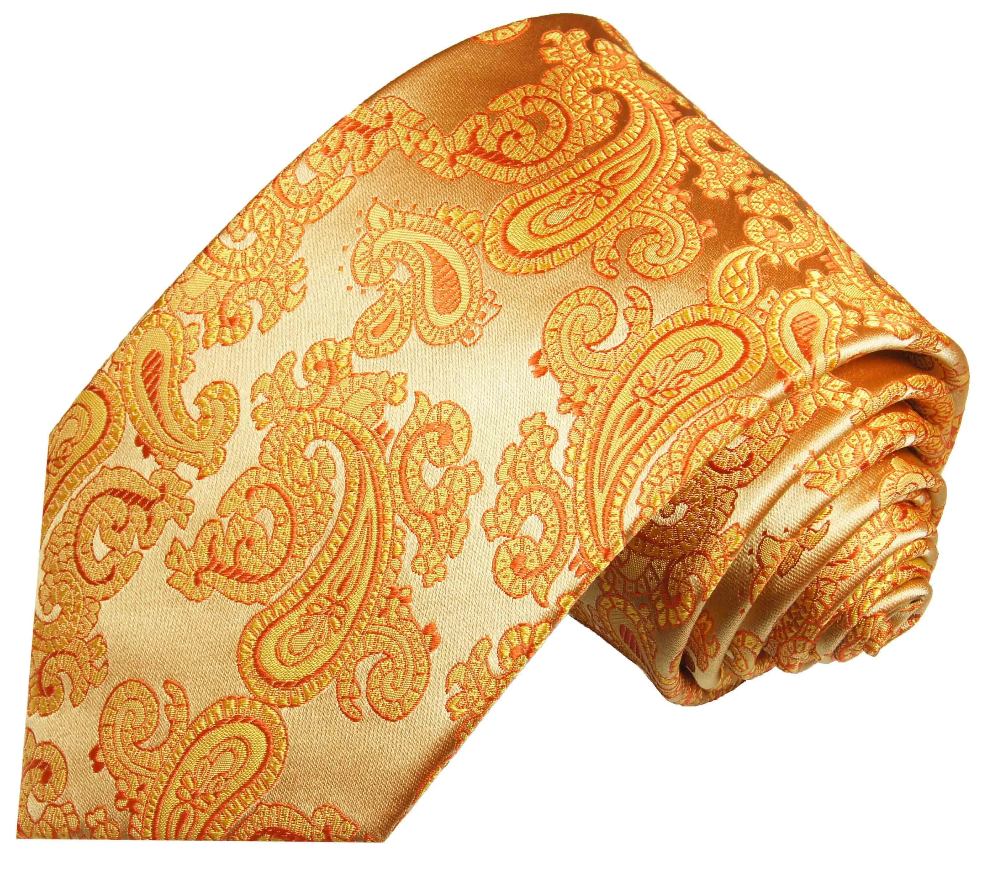 Gold Paisley Boys Tie by Paul Malone