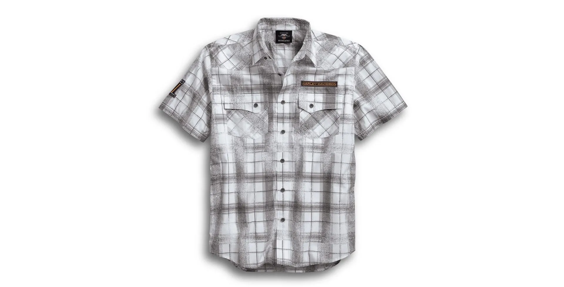 Harley-Davidson® Men's Washed Printed Plaid Shirt - 96189-18VM