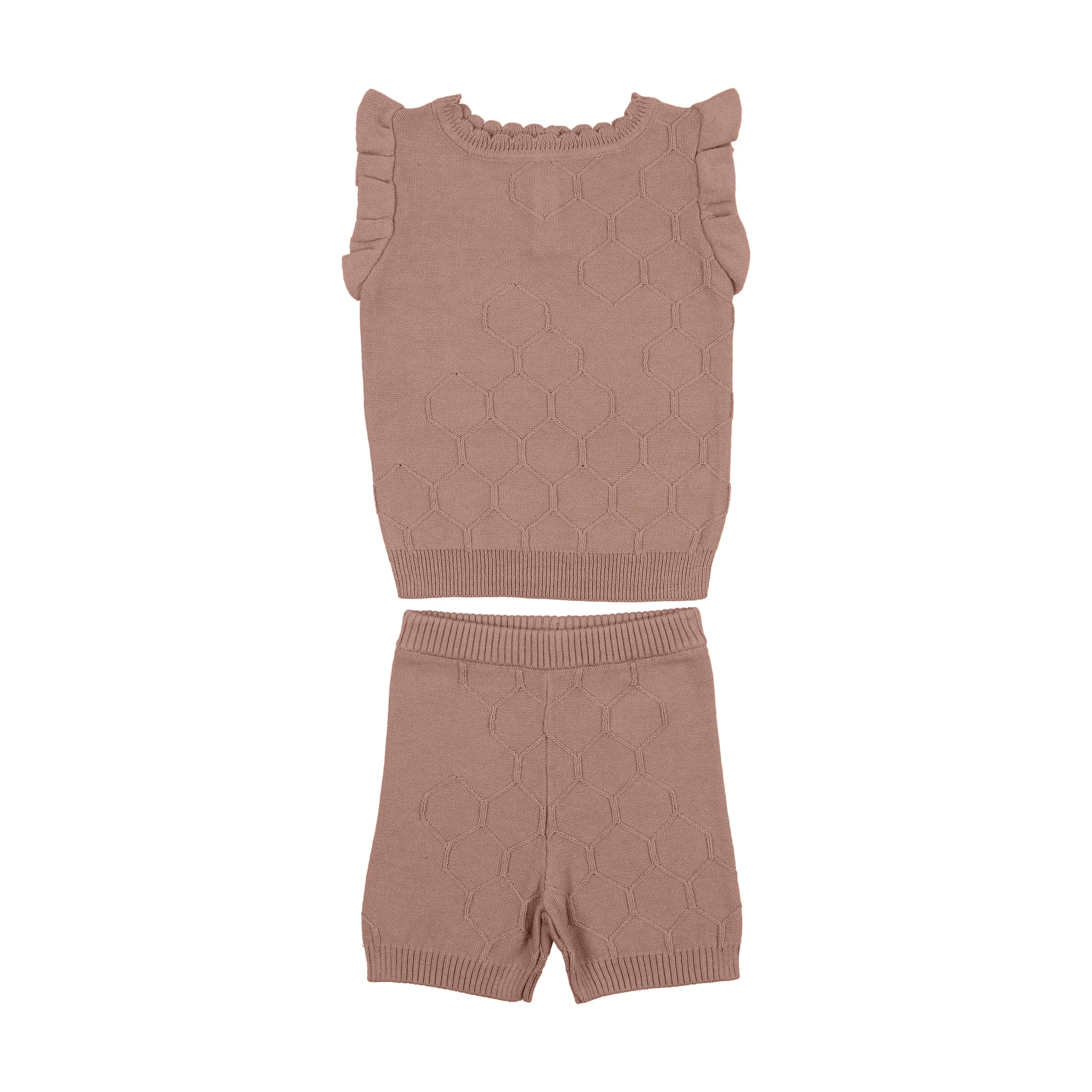 Honeycomb Scallop Short Set