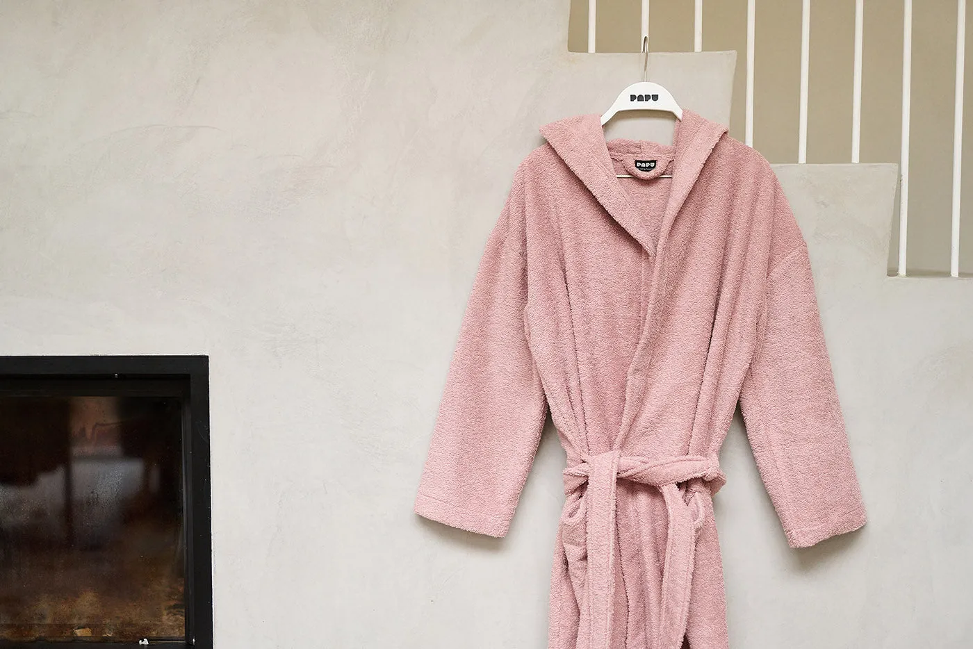 Hooded Bathrobe Dusty Pink