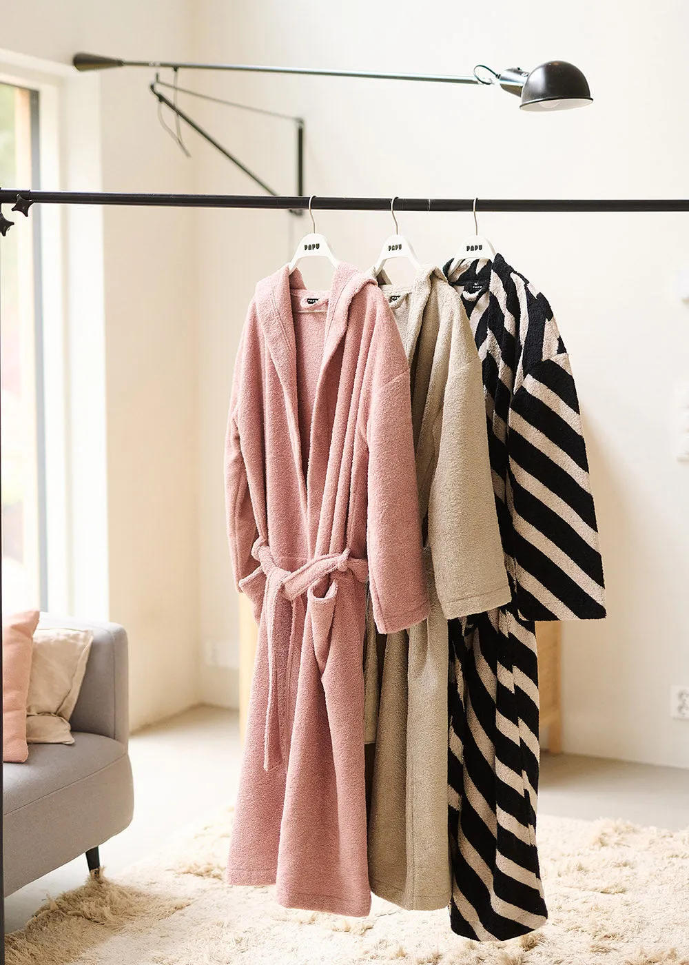 Hooded Bathrobe Dusty Pink