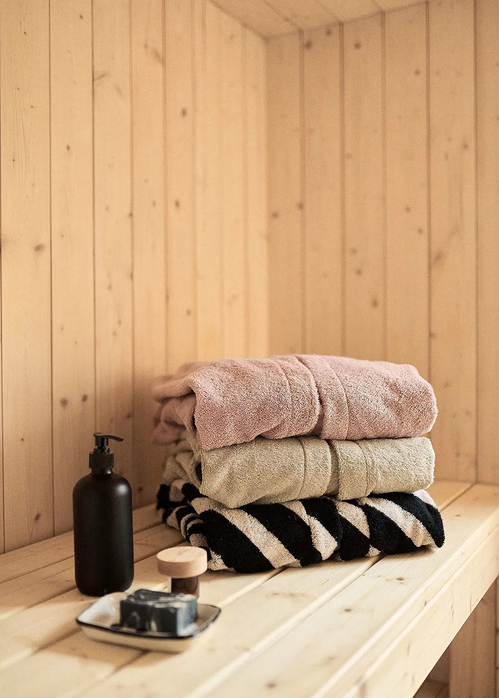 Hooded Bathrobe Dusty Pink