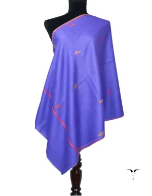 Ink Blue Pashmina Stole In Sozni 5914