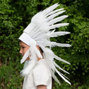 Kids Headdress - White