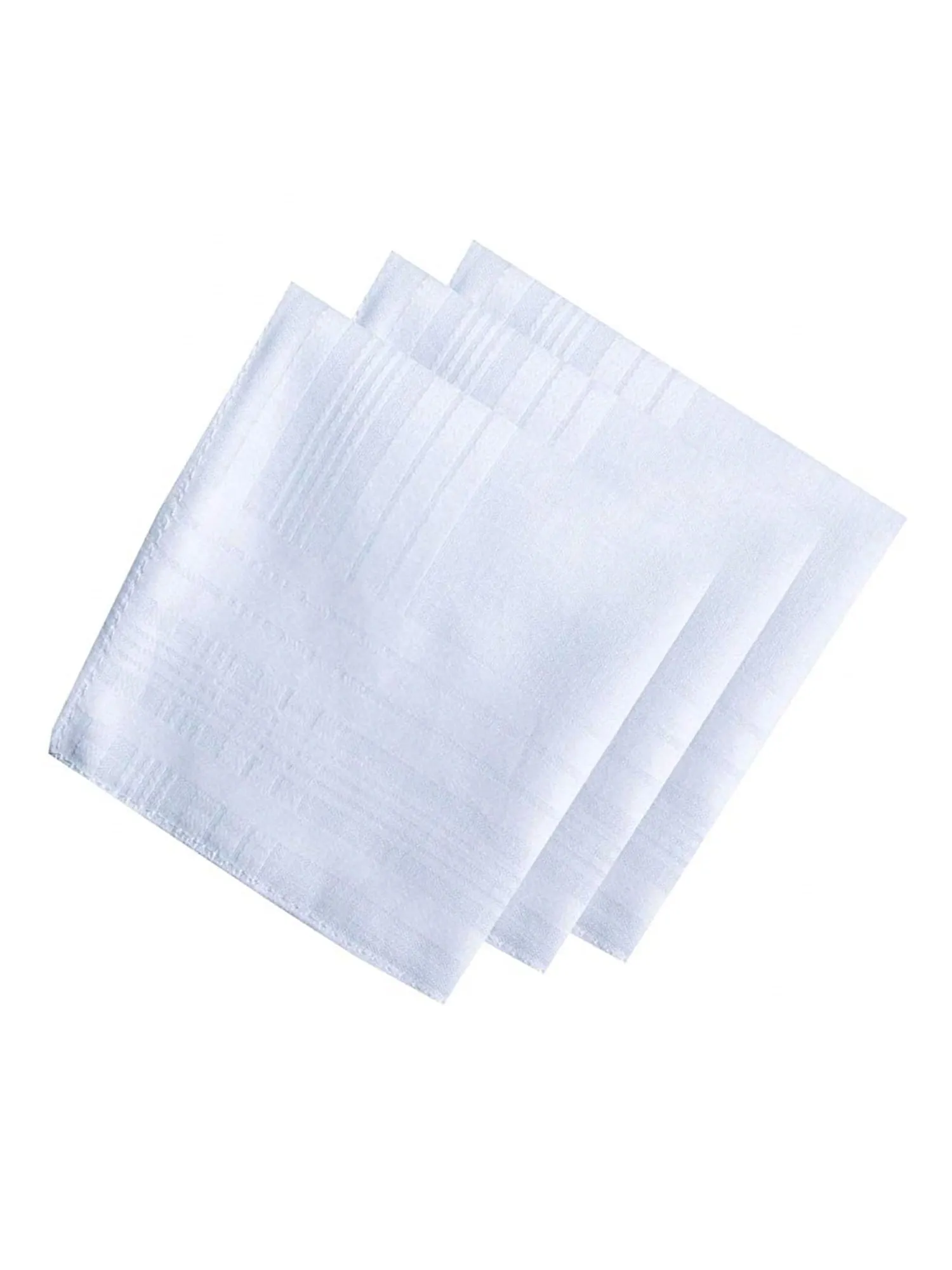 Men's White 100% Cotton Soft Finish Handkerchiefs