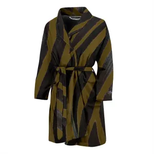 Olive Zebra Bath Robe - Men