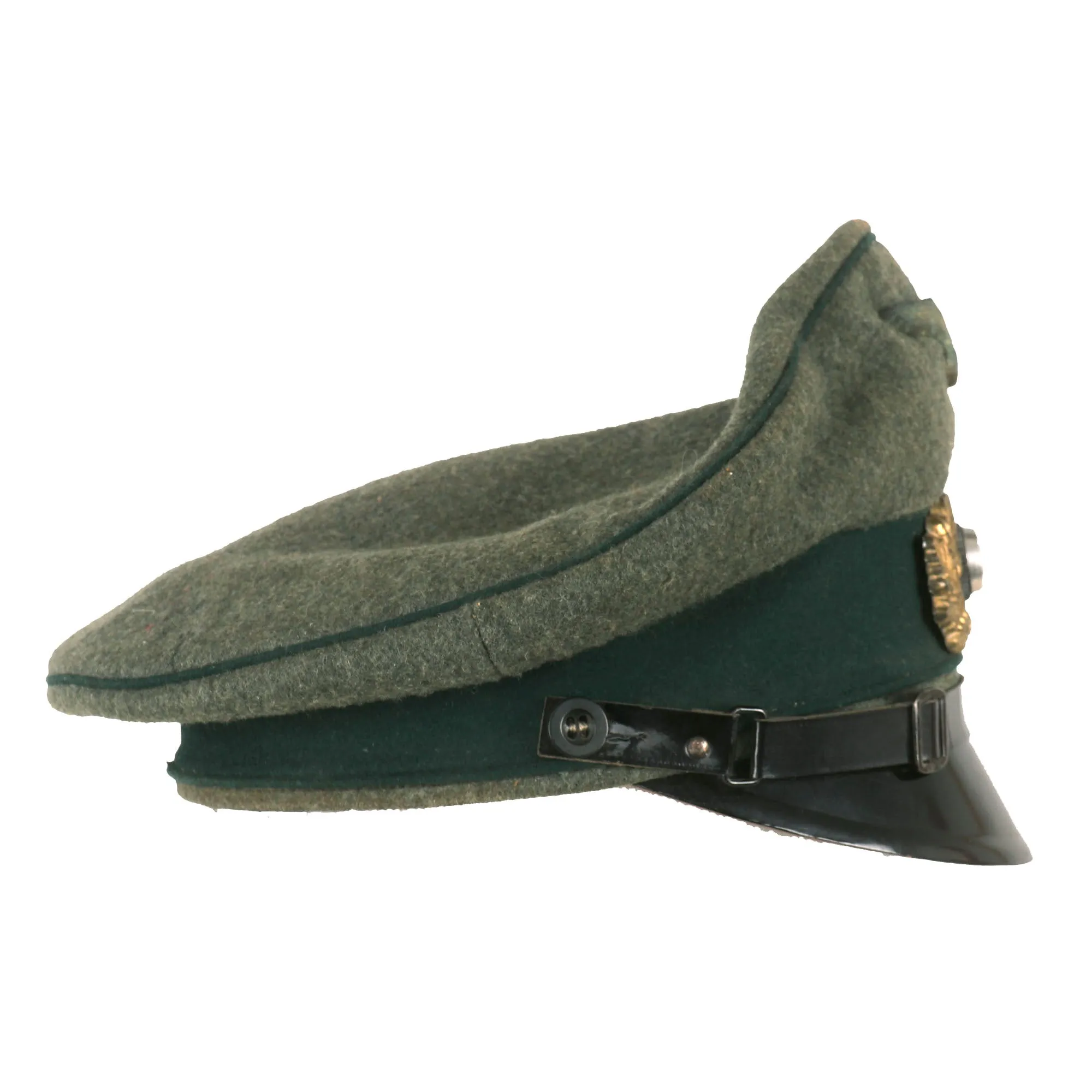 Original German WWII Named Kriegsmarine Coastal Artillery EM/NCO Schirmmütze Visor Crush Cap