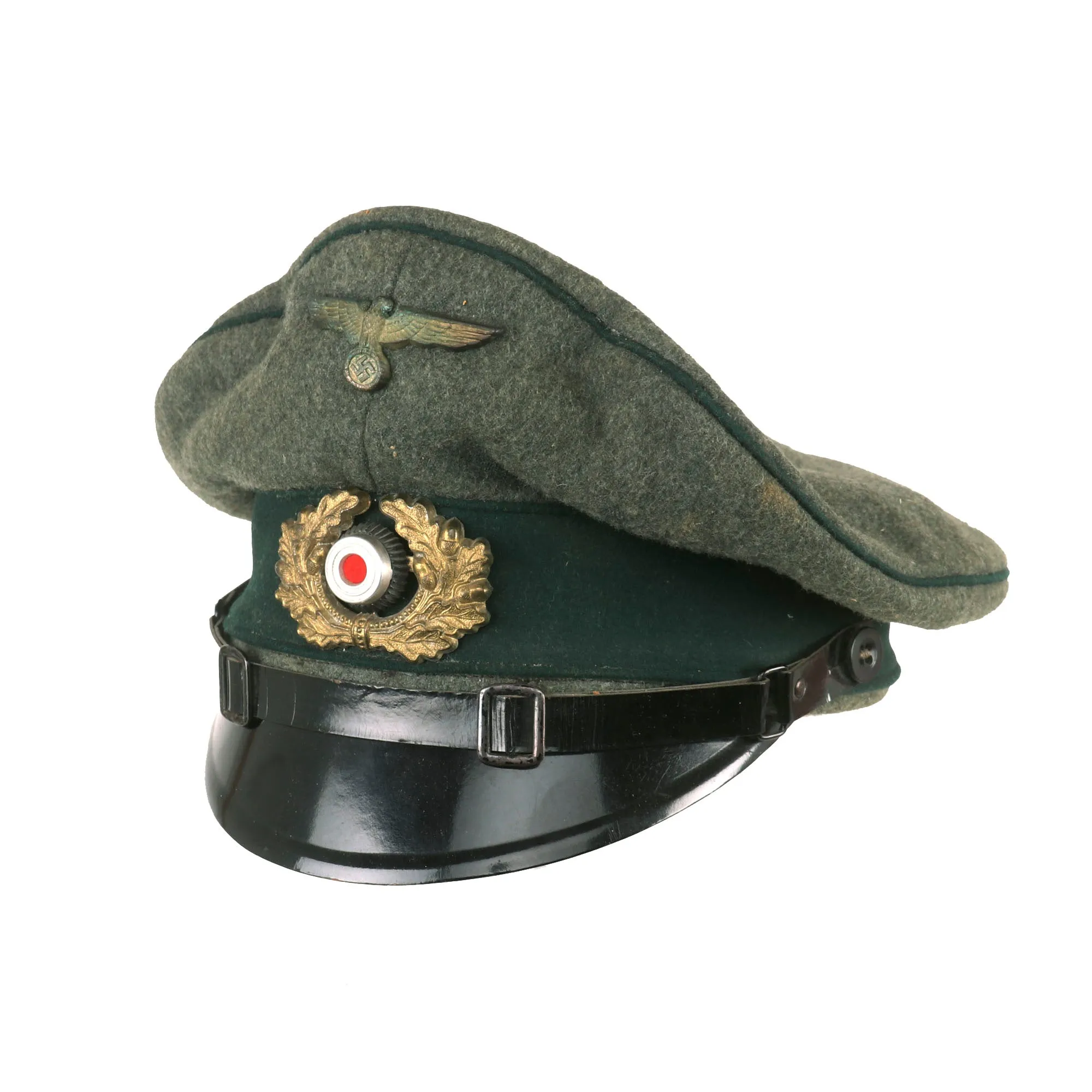 Original German WWII Named Kriegsmarine Coastal Artillery EM/NCO Schirmmütze Visor Crush Cap