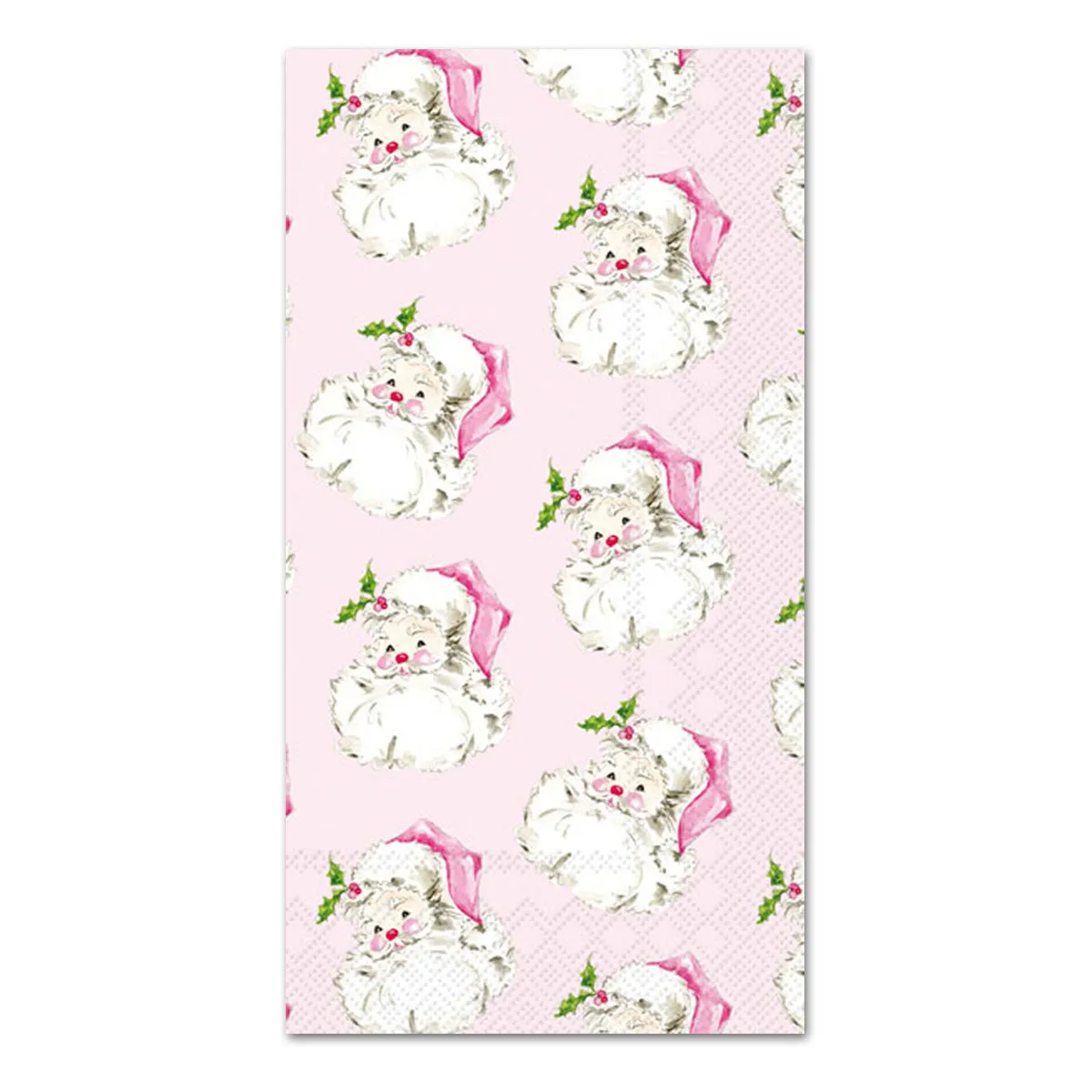 Pink Santa Paper Guest Towels - Buffet Napkins