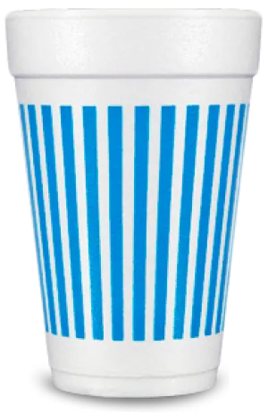 Pre-Printed Styrofoam Cups<br> Stripes (blue)