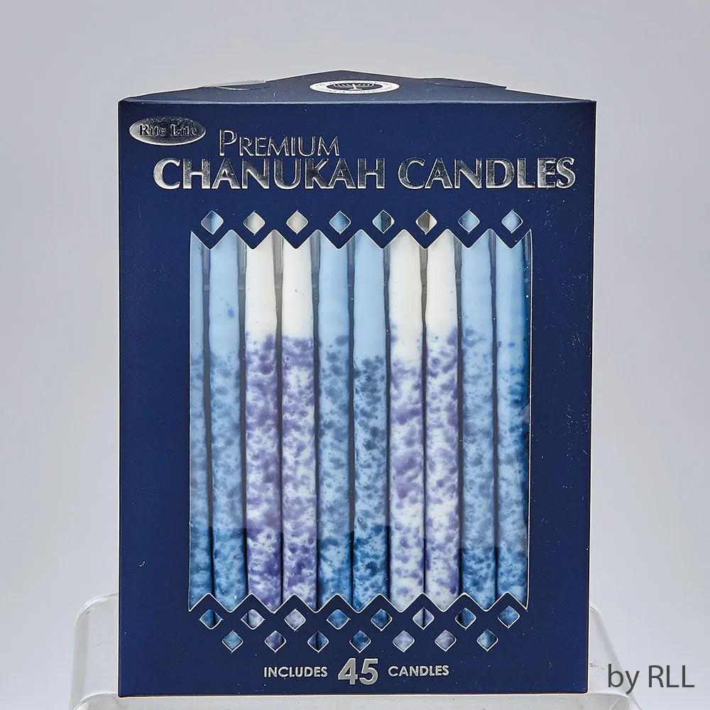 Premium Chanukah Candles Blue/White