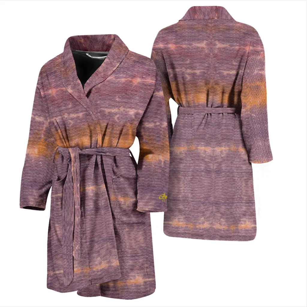 Purple Sunset Tie Dye Bath Robe - Men