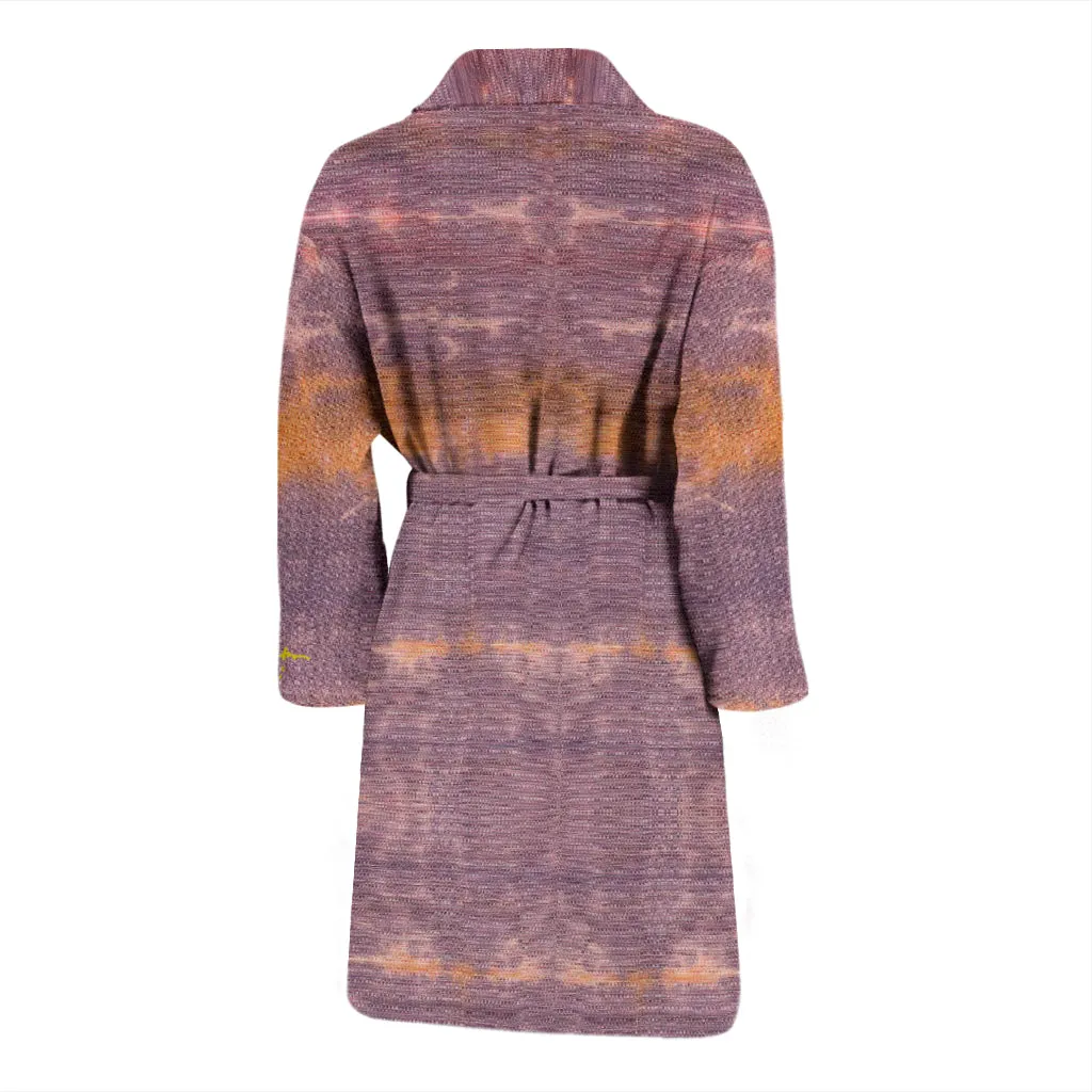 Purple Sunset Tie Dye Bath Robe - Men