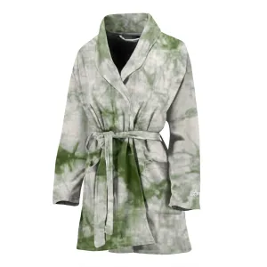 Sage Tie Dye Bath Robe - Women